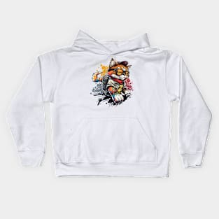 Hip Graffiti Cat Kids Hoodie